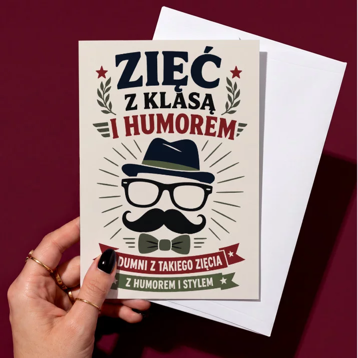 Kartka z Życzeniami Dla Zięcia Dla Mężczyzny: Zięć Z Klasą