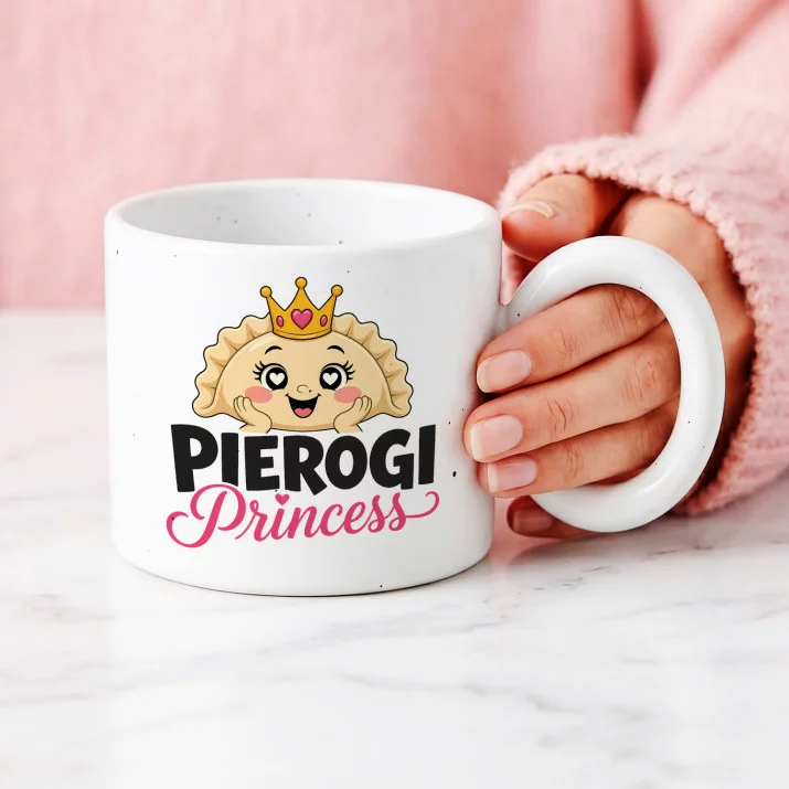 Kubek Z Okrągłym Uchem Dla Kucharki Prezent Dla Kobiety: Pierogi Princess