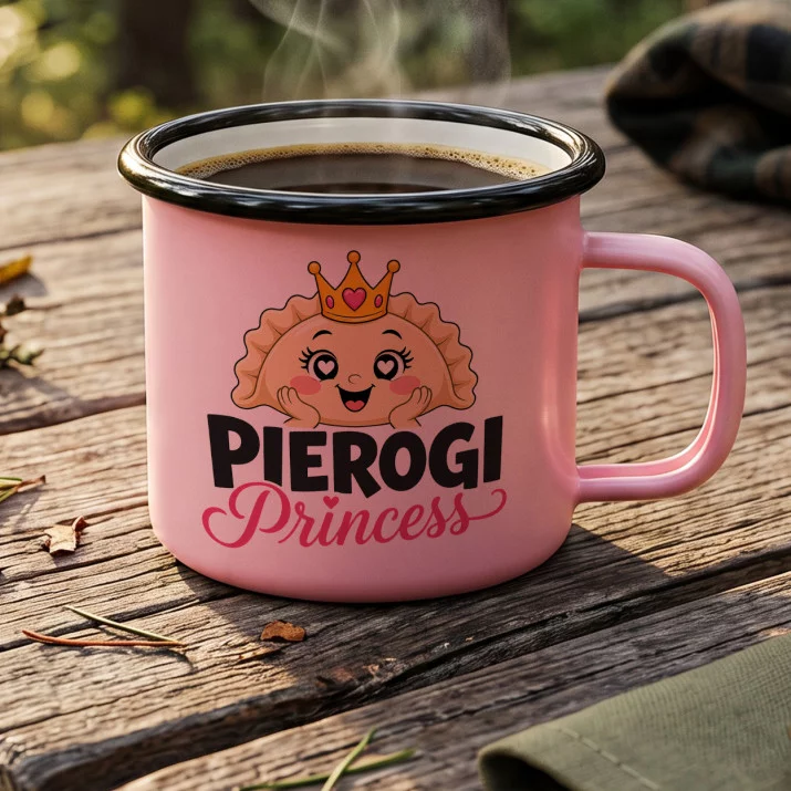 Kubek Emaliowany Dla Kucharki Prezent Dla Kobiety: Pierogi Princess