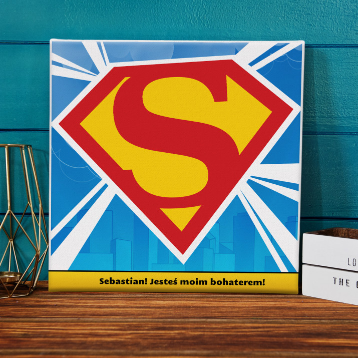 S jak SuperMan - obraz na płótnie