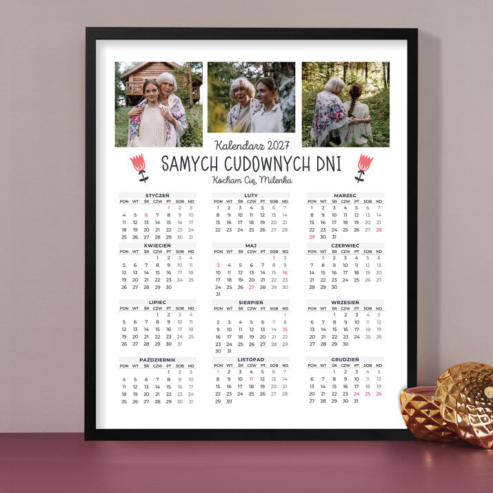 Samych cudownych dni - Kalendarz w ramce
