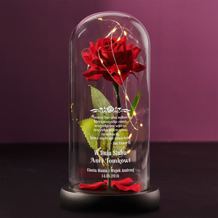 Silni miłością - Wieczna róża w szkle