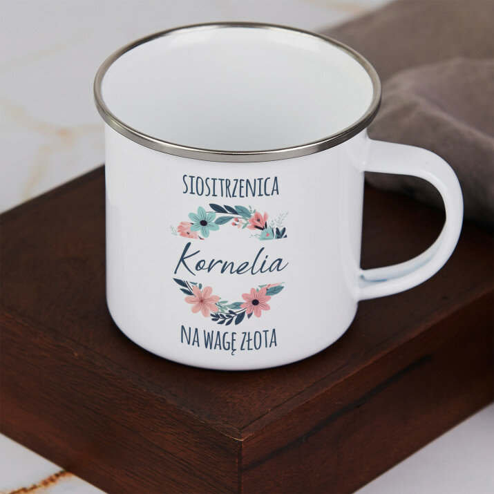 Siostrzenica na wagę złota - Kubek emaliowany