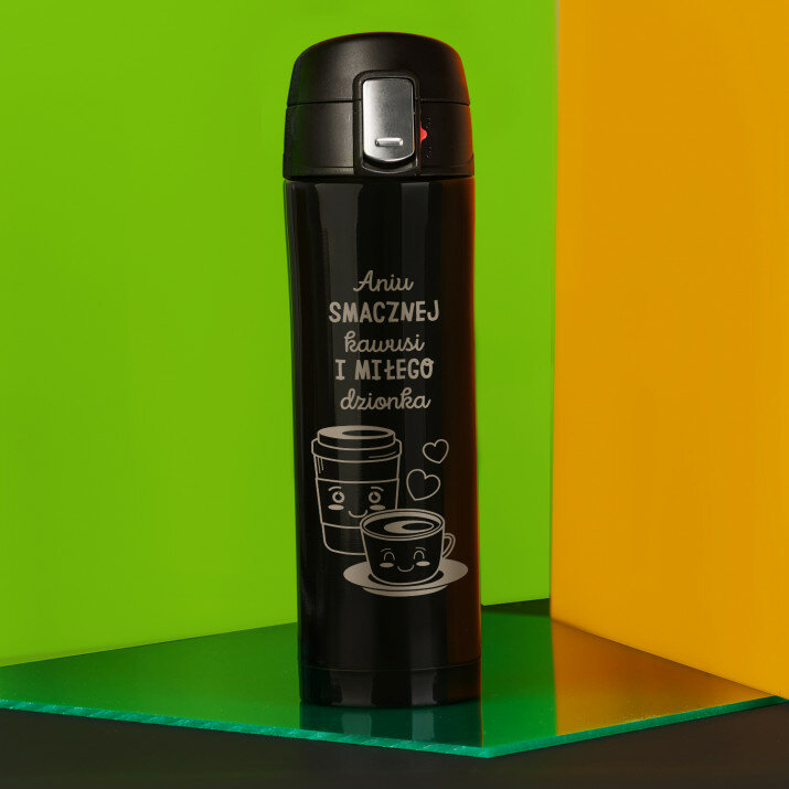 Smacznej kawusi - Kubek termiczny 440 ml Smacznej kawusi - Kubek termiczny 440 ml