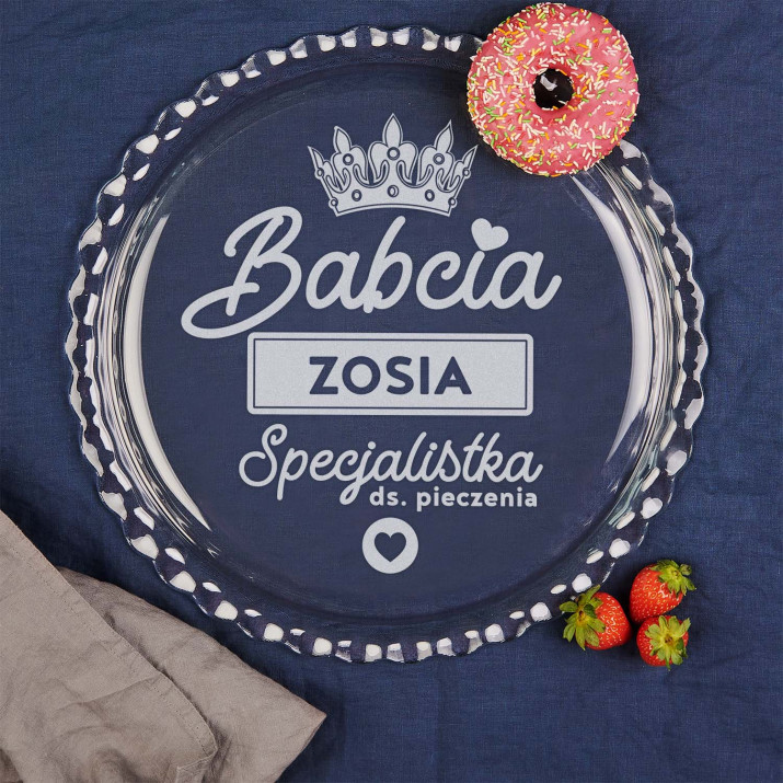 Specjalistka ds. pieczenia - Płaska patera na ciasto Specjalistka ds. pieczenia - Płaska patera na ciasto