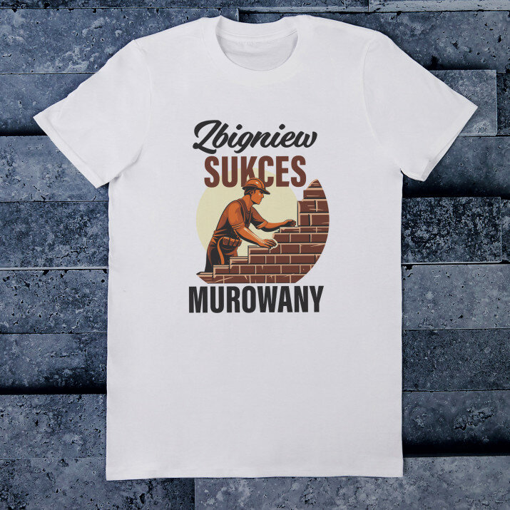 Sukces murowany - Koszulka męska z nadrukiem