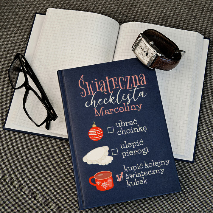Świąteczna checklista - notatnik A5 z nadrukiem Świąteczna checklista - notatnik A5 z nadrukiem