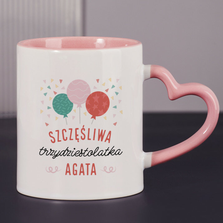 Szczęśliwa trzydziestolatka - Personalizowany Kubek Szczęśliwa trzydziestolatka - Personalizowany Kubek