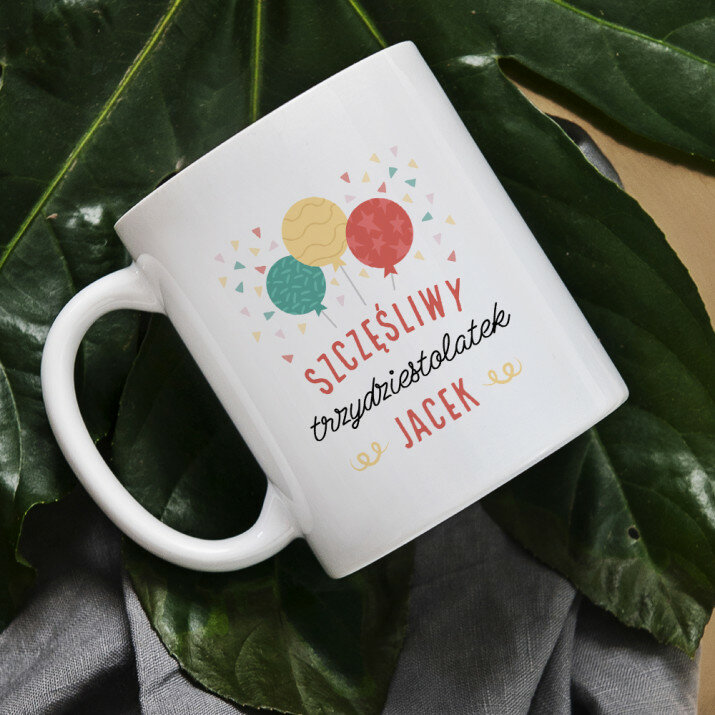 Szczęśliwy trzydziestolatek - Personalizowany Kubek