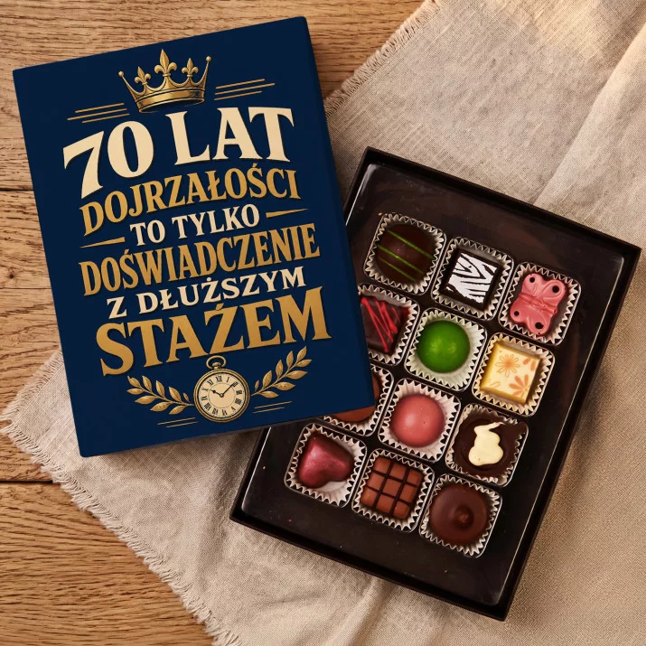 Czekoladki Dla 70 Latka Prezent Na 70 Urodziny Dla Mężczyzny: Złote 70 Lat Dojrzałości Czekoladki Dla 70 Latka Prezent Na 70 Urodziny Dla Mężczyzny: Złote 70 Lat Dojrzałości