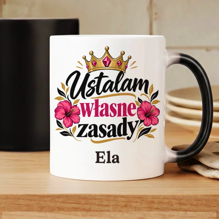 Kubek Personalizowany Dla Młodej Kobiety Prezent Dla Kobiety: Ustalam Własne Zasady Kubek Personalizowany Dla Młodej Kobiety Prezent Dla Kobiety: Ustalam Własne Zasady