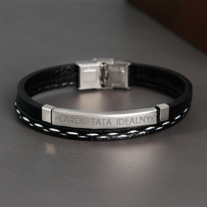 Tata idealny - Bransoletka męska skórzana Tata idealny - Bransoletka męska skórzana