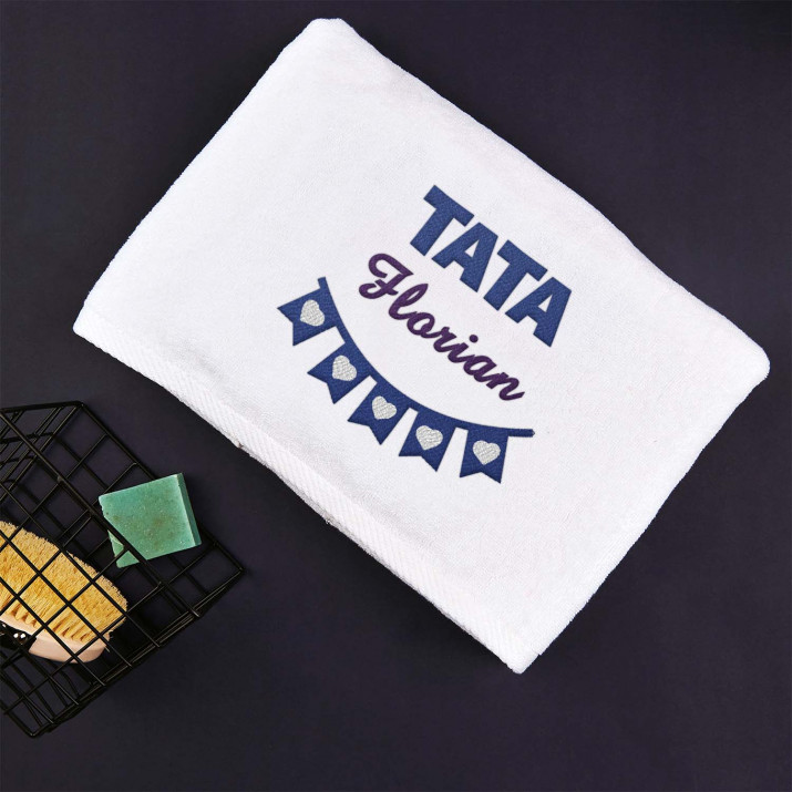 Tata imię - ręcznik z haftem