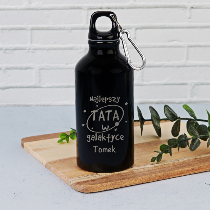 Tata w galaktyce - Butelka na wodę 0,5l z grawerem