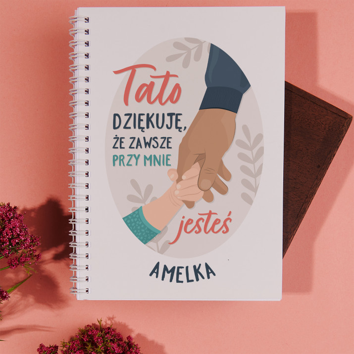 Tato dziękuję, że jesteś - Zeszyt na spirali A5 Tato dziękuję, że jesteś - Zeszyt na spirali A5