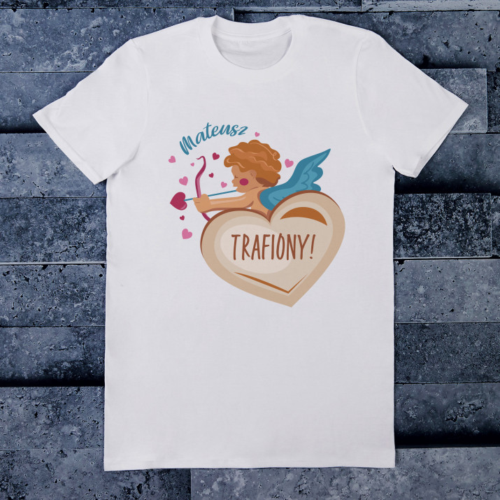 Trafiony - Koszulka męska z nadrukiem