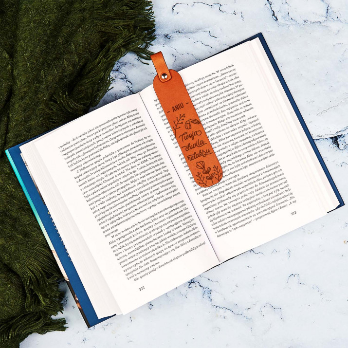 Twoja chwila relaksu - Skórzana zakładka do książki