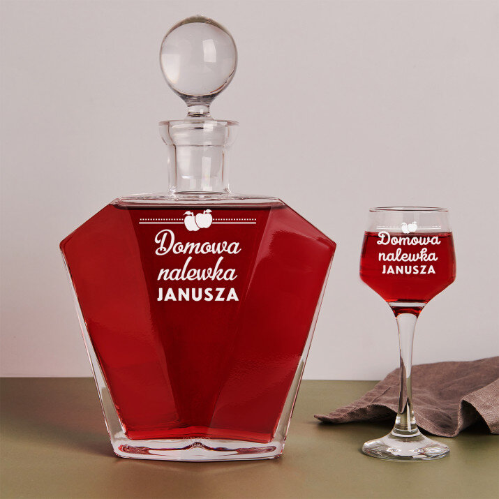Twoja nalewka - zestaw: grawerowana karafka i kieliszki