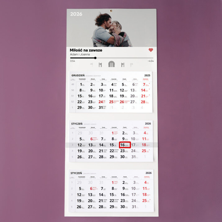 Twoja piosenka - Kalendarz trójdzielny