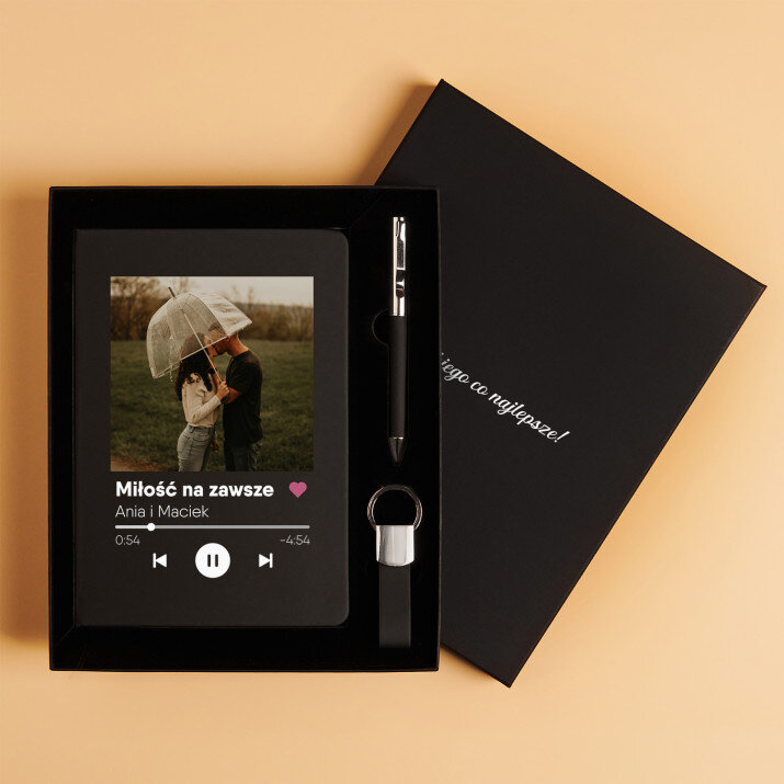 Twoja piosenka spotify - Zestaw z notatnikiem