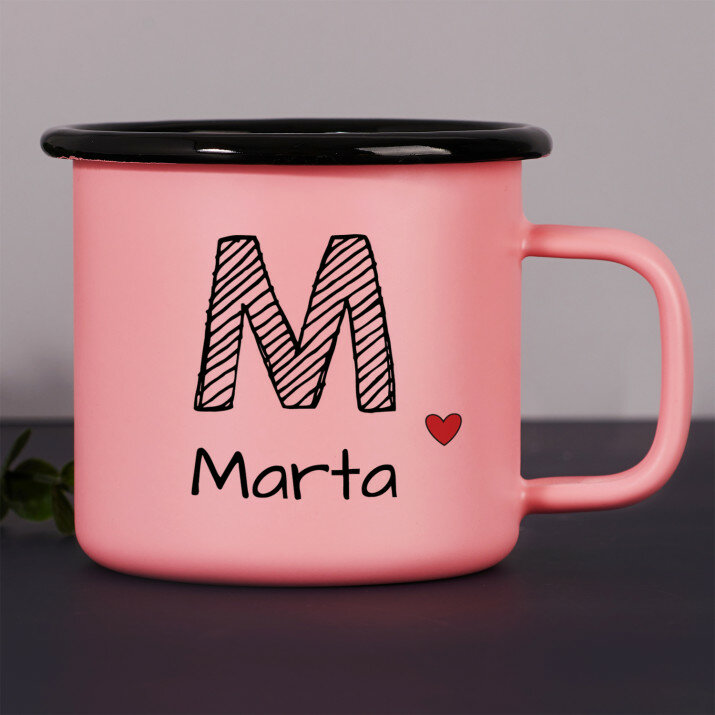 Twoje imię - Kubek emaliowany