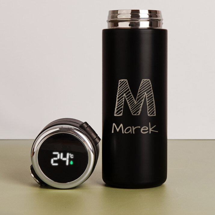 Twoje imię - Kubek termiczny z wyświetlaczem LED
