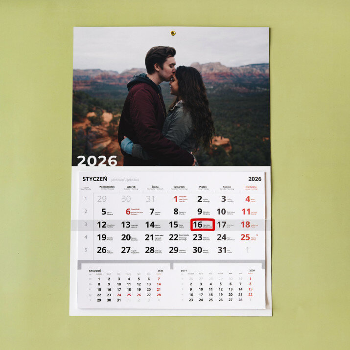 Twoje zdjęcie - Kalendarz jednodzielny