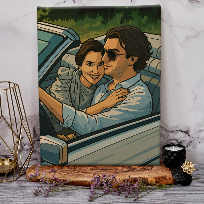 Twoje zdjęcie w stylu komiksowym - obraz na płótnie