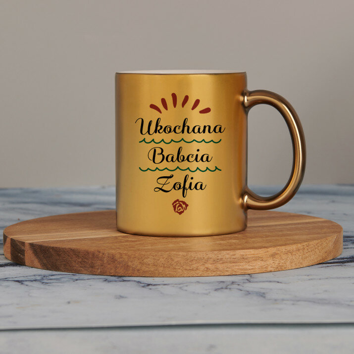 Ukochana babcia - Złoty kubek Ukochana babcia - Złoty kubek