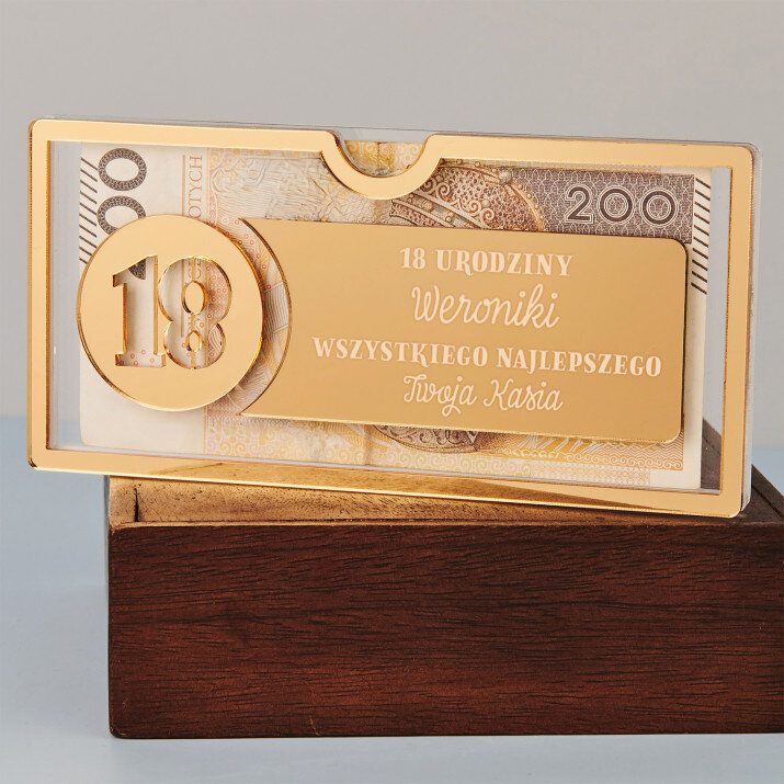 Urodziny wszystkiego najlepszego - Akrylowa koperta na pieniądze 18