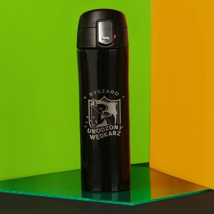 Urodzony wędkarz - Kubek termiczny 440 ml Urodzony wędkarz - Kubek termiczny 440 ml