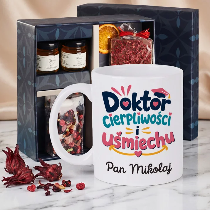 Zestaw Prezenowy z Kubkiem Dla Wychowawcy Na Dzień Nauczyciela Dla Mężczyzny: Doktor Cierpliwości I