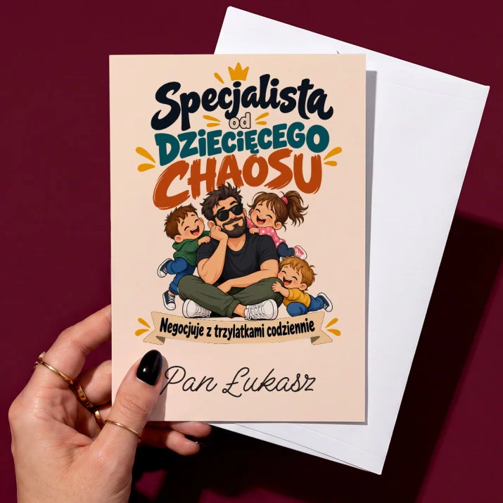 Kartka Personalizowana Na Dzień Nauczyciela Przedszkole Prezent Dla Nauczyciela Mężczyzny: Specjalista Od