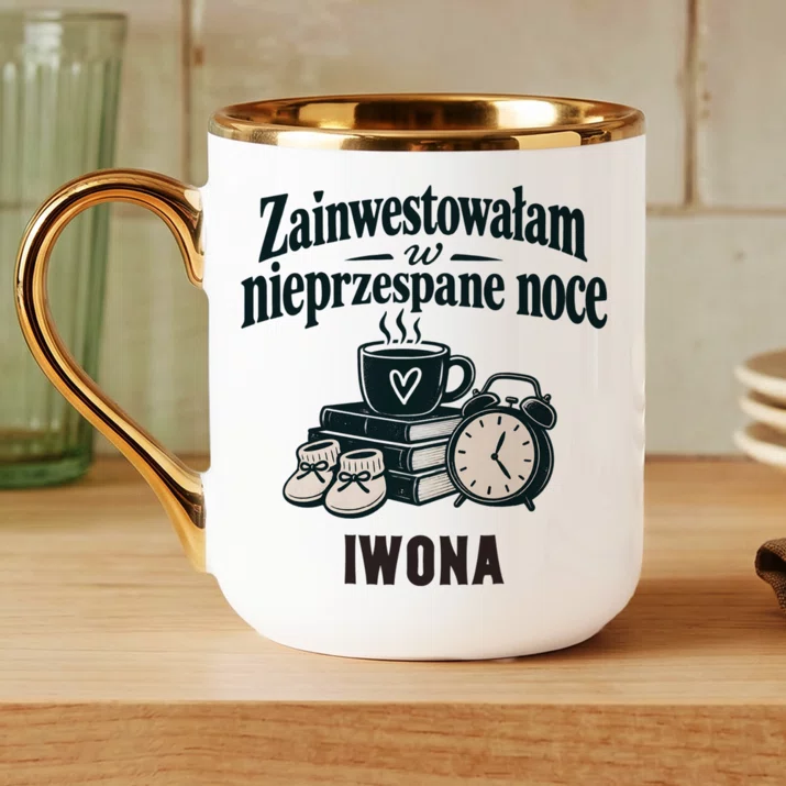 Kubek Personalizowany Dla Przyszłej Mamy Prezent Na Dzień Mamy Dla Kobiety: Zainwestowałam W