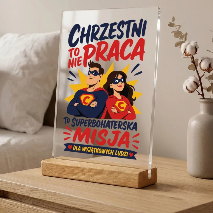 Druk Na Szkle Dla Chrzestnych Prezent Dla Pary: Chrzestni Superbohaterowie Druk Na Szkle Dla Chrzestnych Prezent Dla Pary: Chrzestni Superbohaterowie