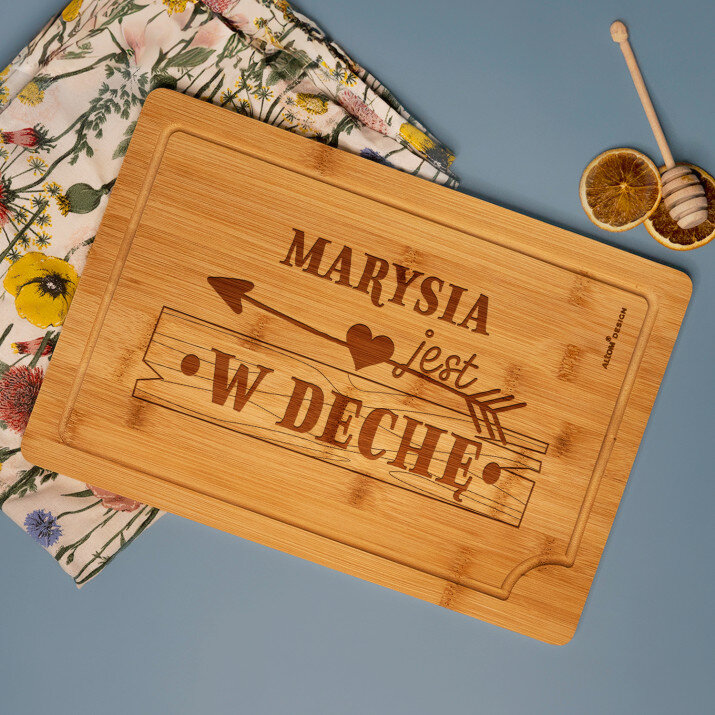 W dechę - deska do krojenia z grawerem W dechę - deska do krojenia z grawerem