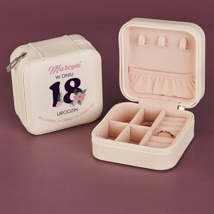 W dniu 18 urodzin - Podróżna szkatułka na biżuterię