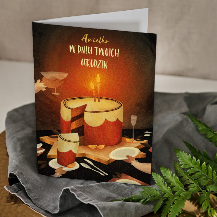 W dniu twoich urodzin - kartka z życzeniami