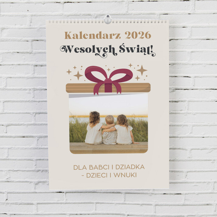 Wesołych Świąt - Kalendarz wiszący