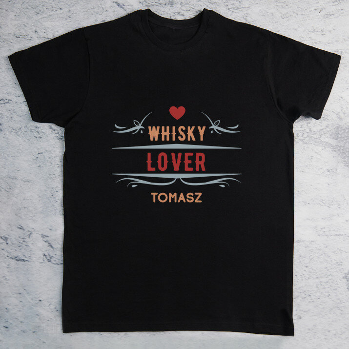 Whisky lover - Czarna koszulka męska