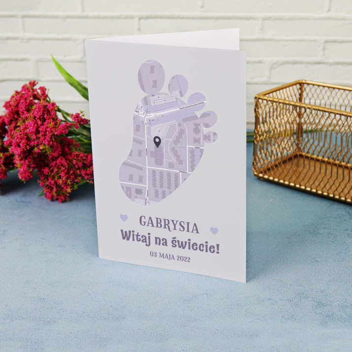 Witaj na świecie - Twoja lokalizacja - Kartka z życzeniami