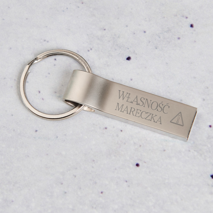 Własność - Pendrive srebrny brelok Własność - Pendrive srebrny brelok