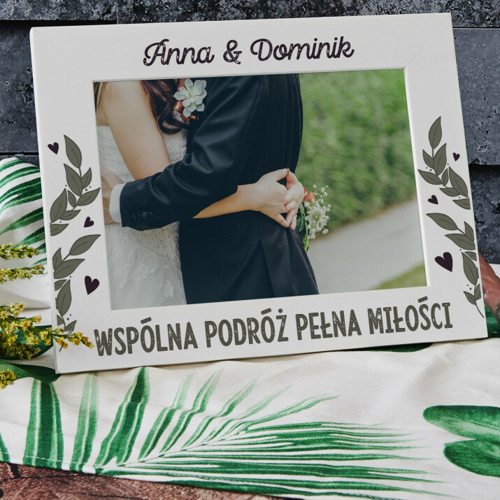 Wspólna podróż pełna miłości - Ramka na zdjęcia z nadrukiem Wspólna podróż pełna miłości - Ramka na zdjęcia z nadrukiem