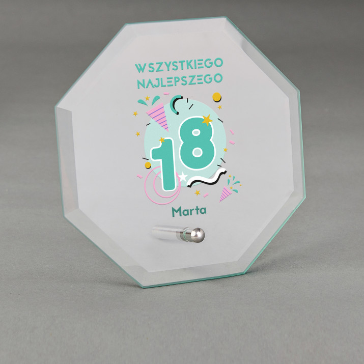 Wszystkiego najlepszego 18 - Szklana statuetka