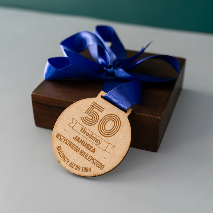 Wszystkiego najlepszego - Drewniany medal