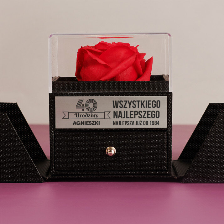 Wszystkiego najlepszego - Wieczna róża w pudełku