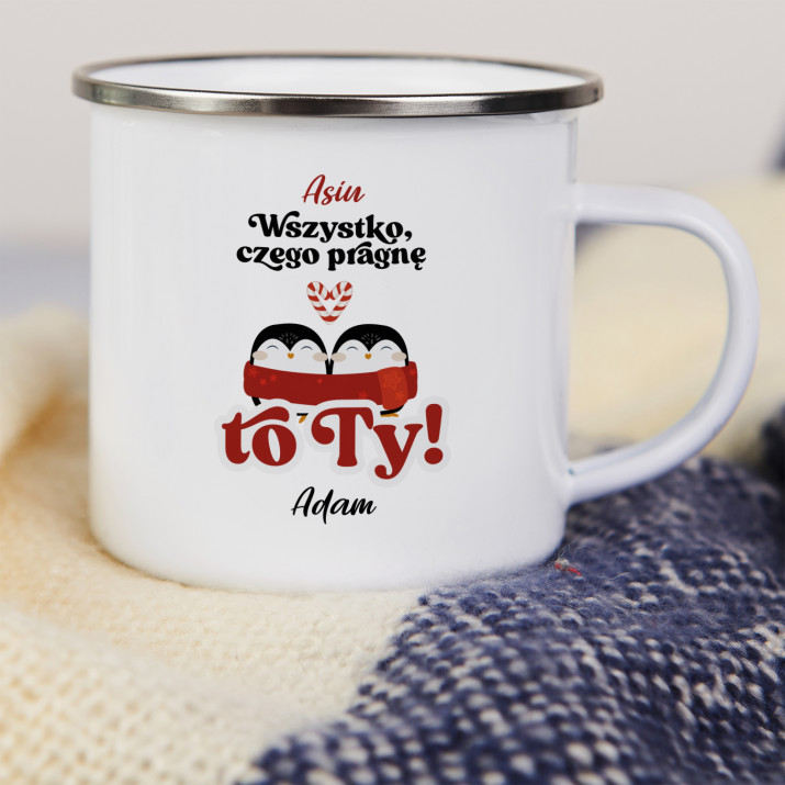 Wszystko czego pragnę - Kubek emaliowany Wszystko czego pragnę - Kubek emaliowany