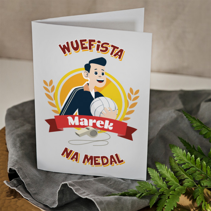 Wuefista na medal - kartka z życzeniami