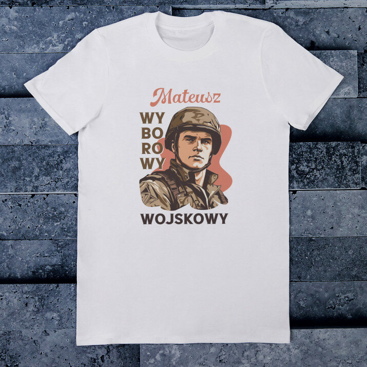 Wyborowy wojskowy - Koszulka męska z nadrukiem