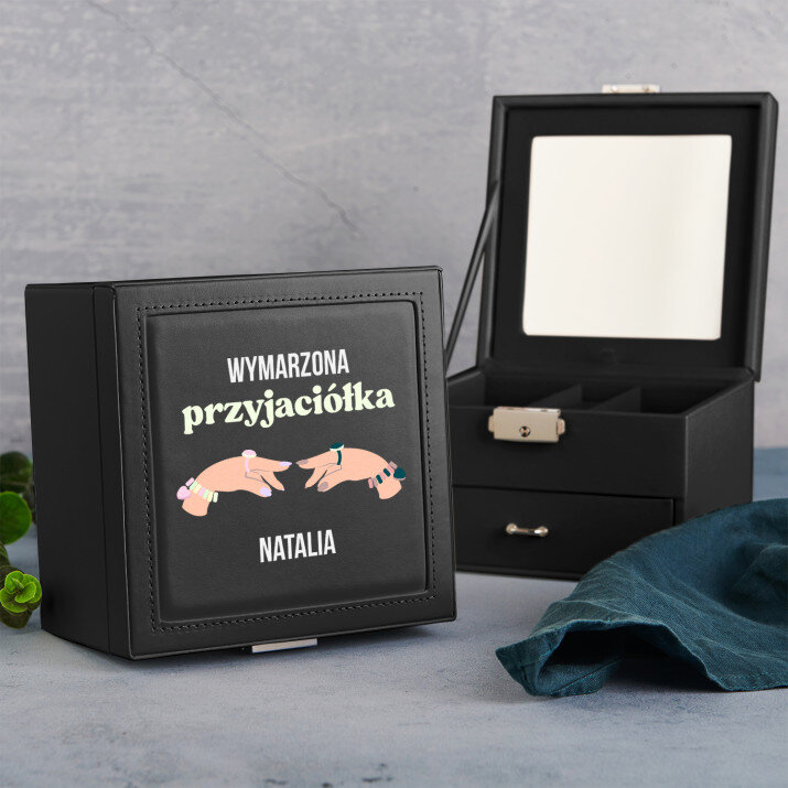 Wymarzona przyjaciółka - Szkatułka czarna z lusterkiem Wymarzona przyjaciółka - Szkatułka czarna z lusterkiem